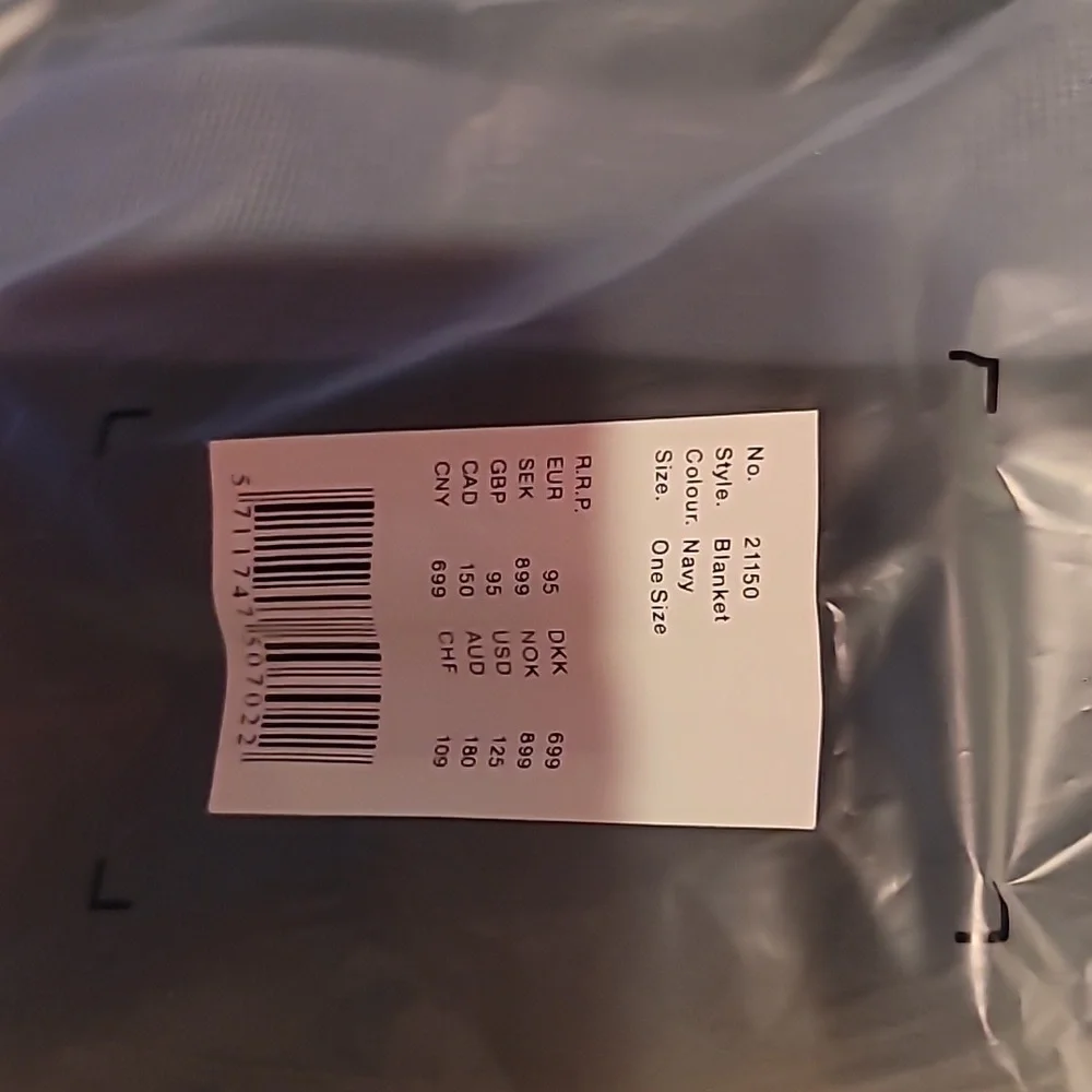 NWT Rains Waterproof Blanket Navy $125 retail